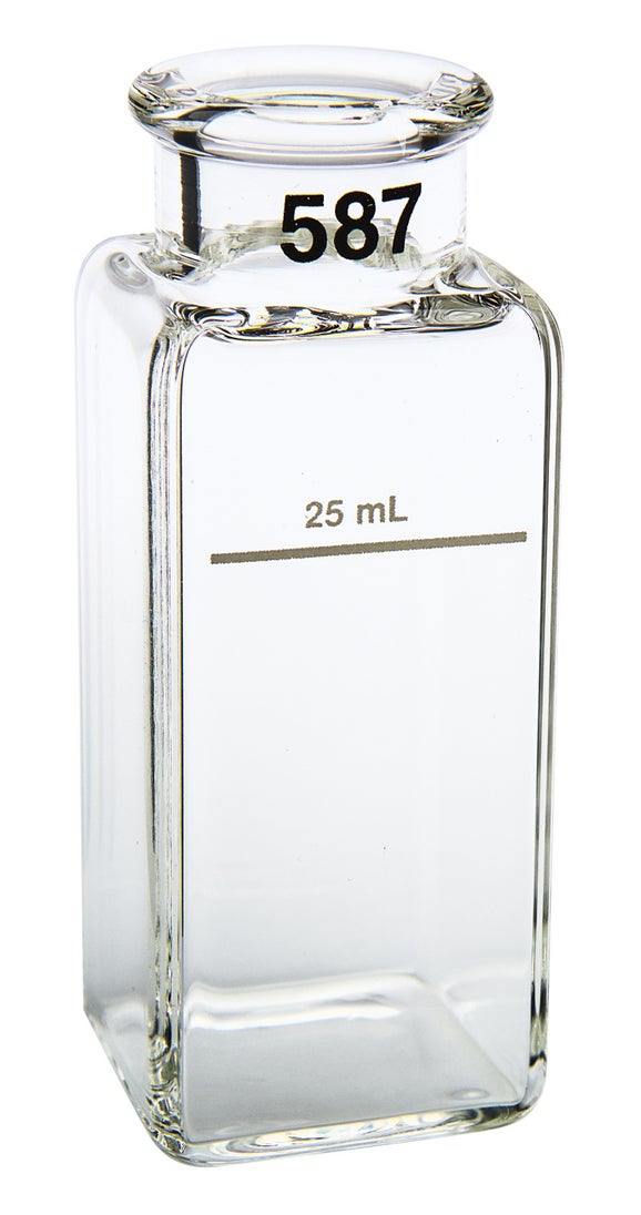 Cuve carrée 1 pouce, 25 mL, verre (2 pcs)