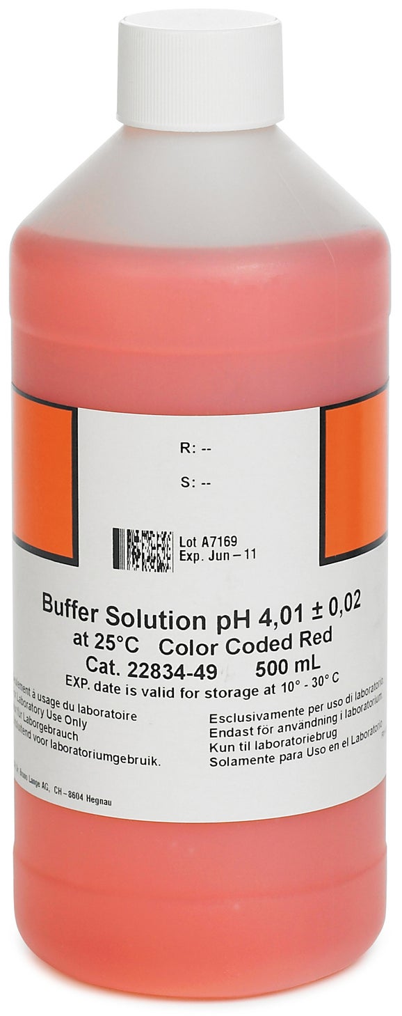 Solution tampon de pH, pH 4,01, 500 mL
